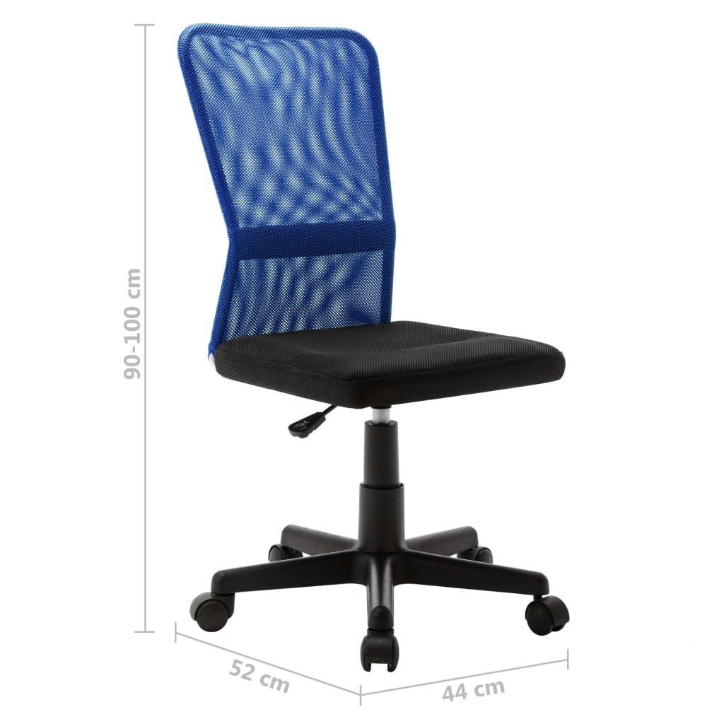 Kancelářská Židle Černá A Modrá 44X52X100 Cm Síťovina Textil