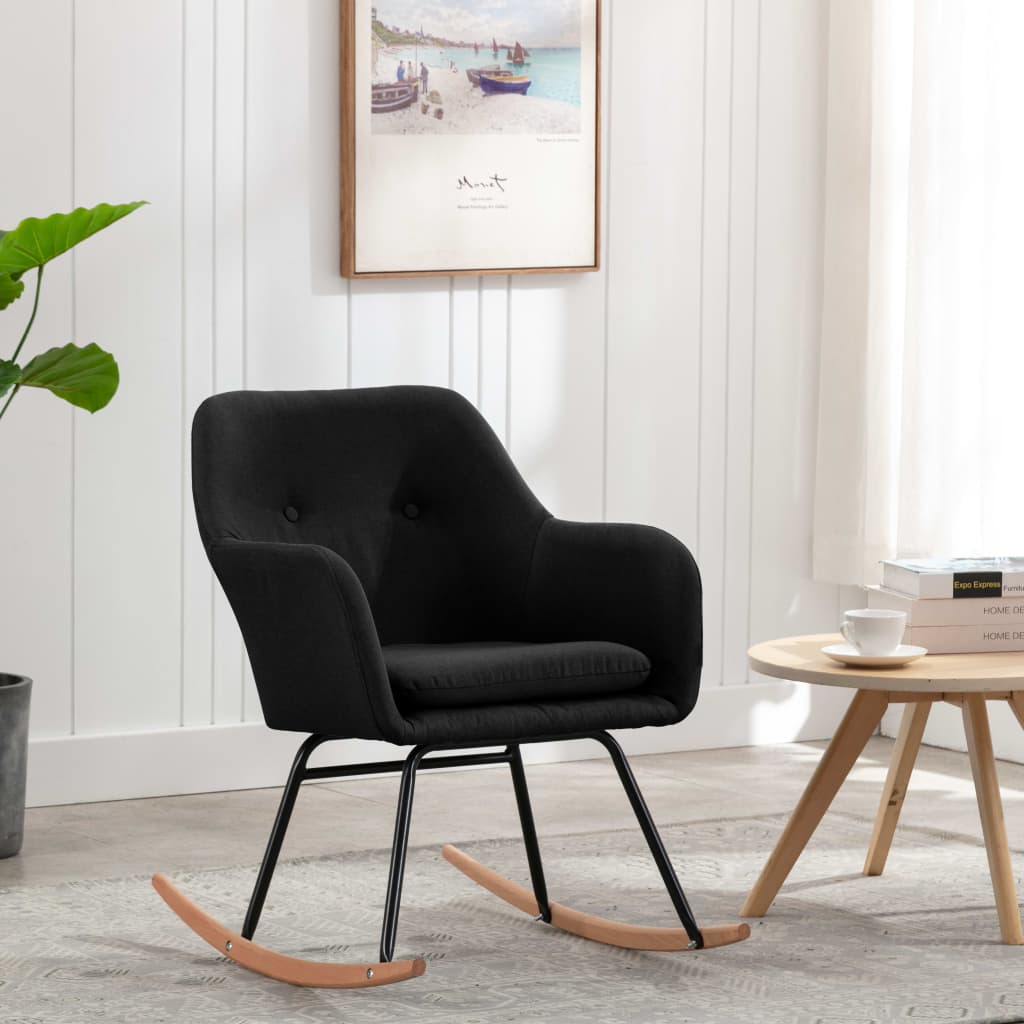 Houpací Křeslo Modré Textil