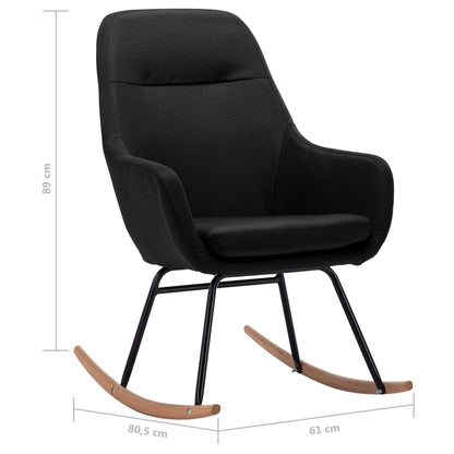 Houpací Křeslo Černé Textil