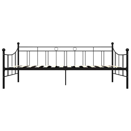 Rám Denní Postele Černý Kov 90 X 200 Cm