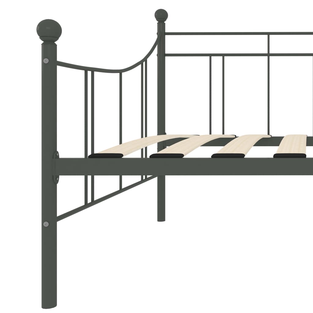 Rám Denní Postele Šedý Kov 90 X 200 Cm