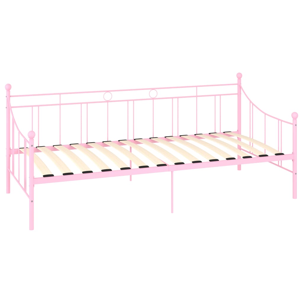 Rám Denní Postele Růžový Kov 90 X 200 Cm
