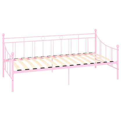 Rám Denní Postele Růžový Kov 90 X 200 Cm