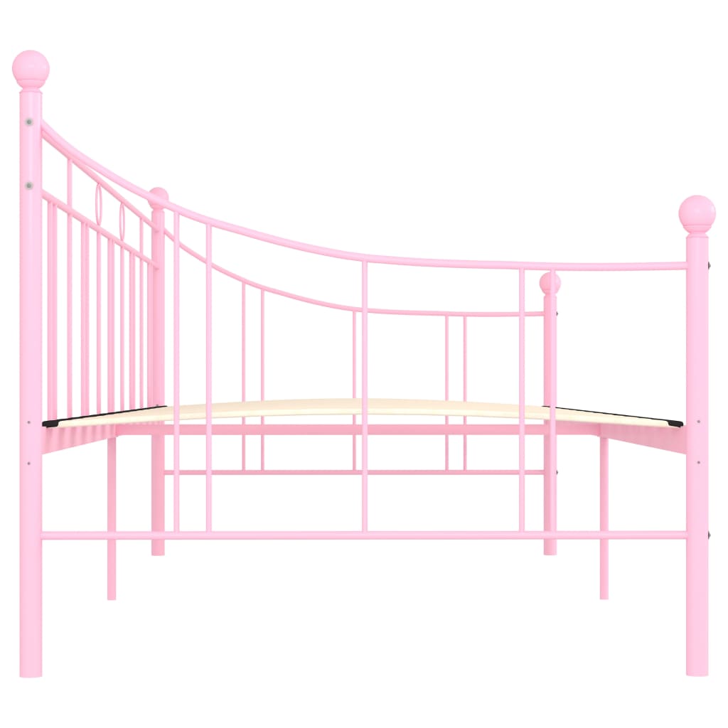 Rám Denní Postele Růžový Kov 90 X 200 Cm