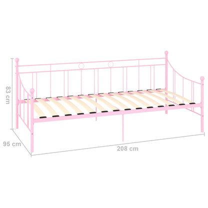 Rám Denní Postele Růžový Kov 90 X 200 Cm