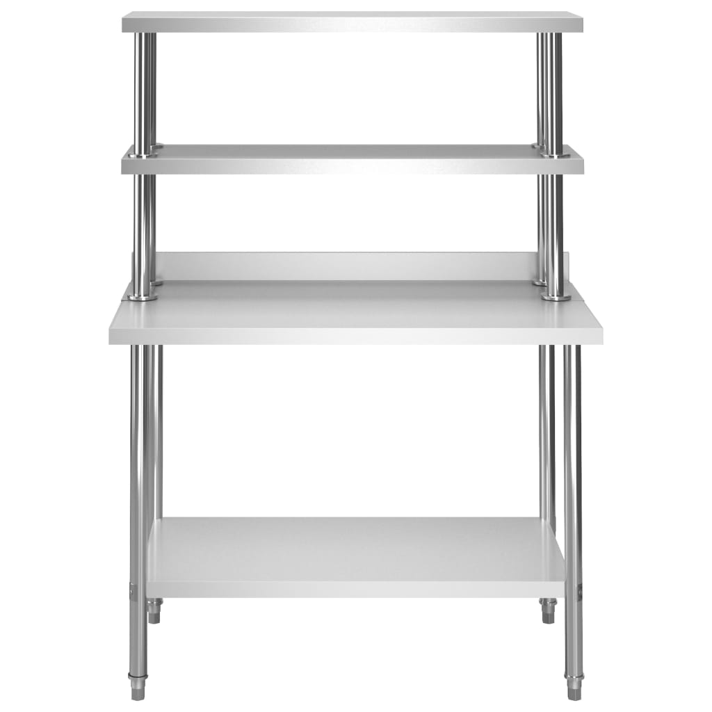 Kuchyňský Pracovní Stůl S Policí 120X60X150 Cm Nerezová Ocel