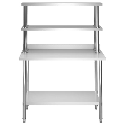 Kuchyňský Pracovní Stůl S Policí 120X60X150 Cm Nerezová Ocel