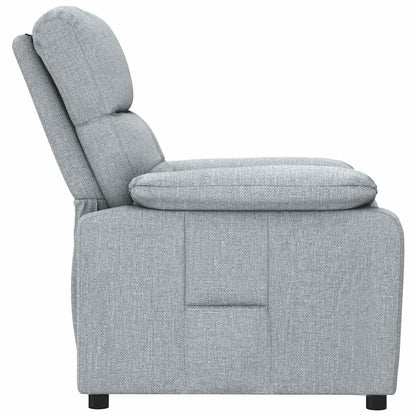 Polohovací Křeslo Světle Šedé Textil