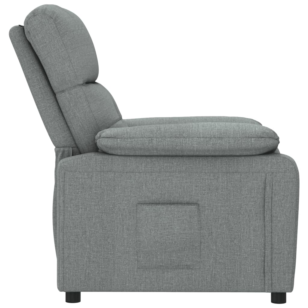 Polohovací Křeslo Tmavě Šedé Textil
