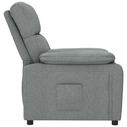 Polohovací Křeslo Tmavě Šedé Textil