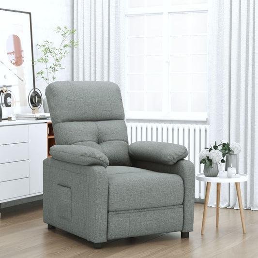 Polohovací Křeslo Tmavě Šedé Textil