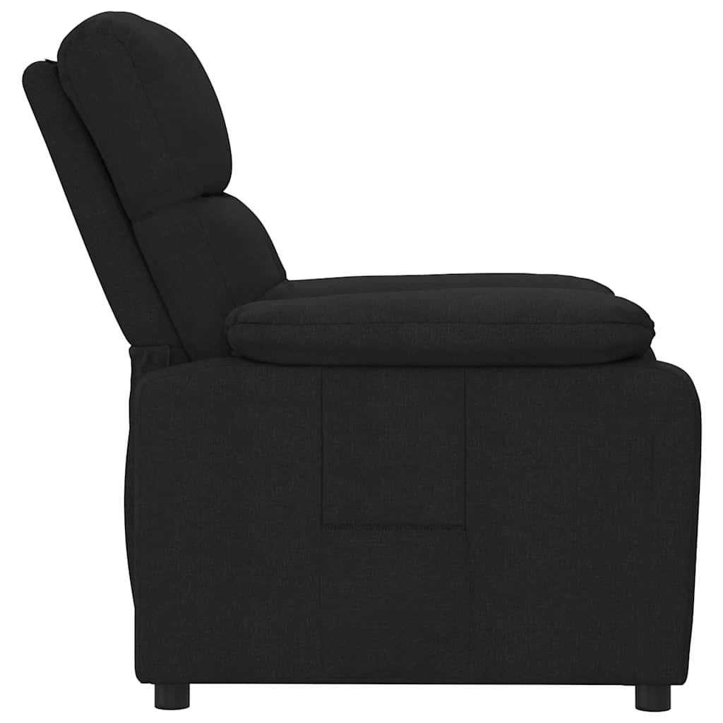 Polohovací Křeslo Černé Textil