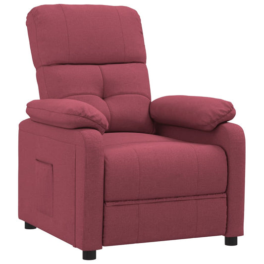 Polohovací Křeslo Vínové Textil