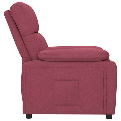 Polohovací Křeslo Vínové Textil