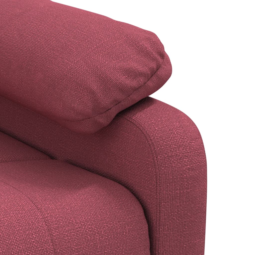 Polohovací Křeslo Vínové Textil