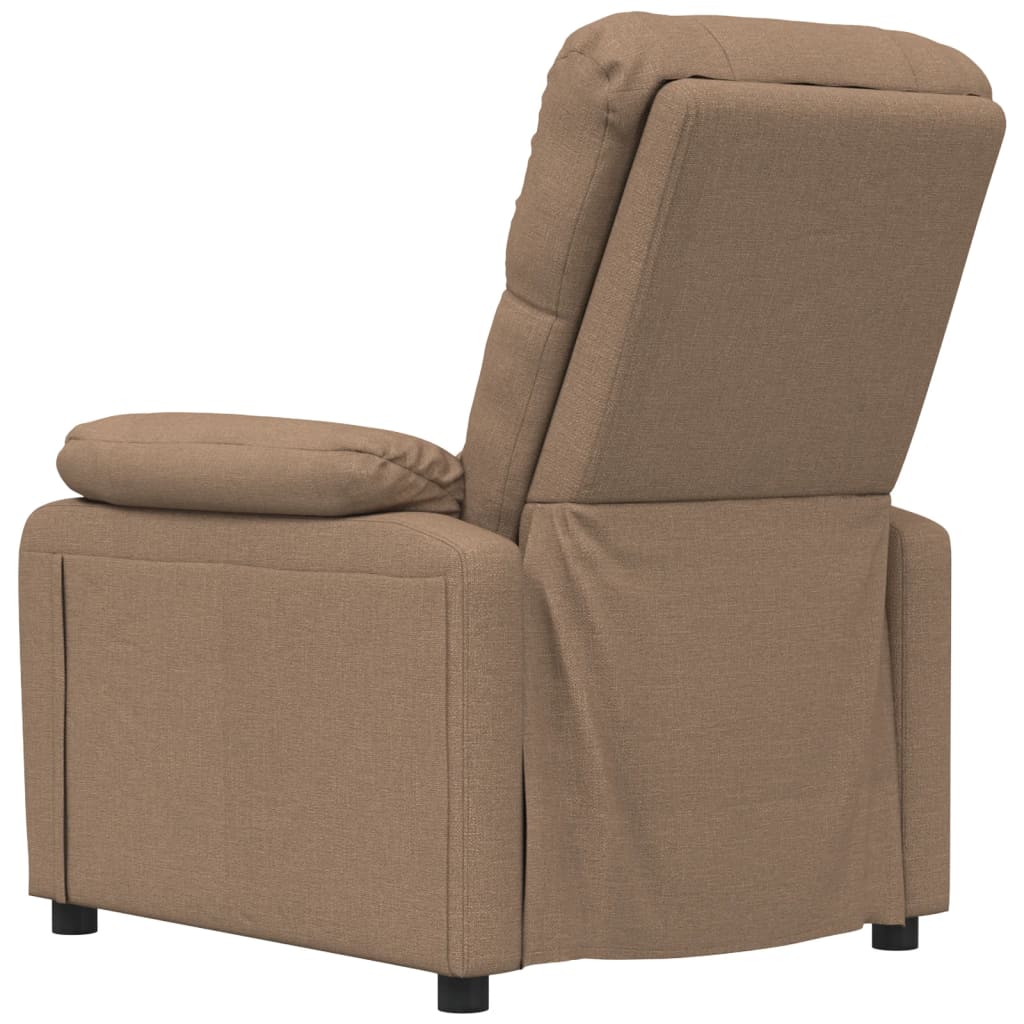 Polohovací Křeslo Hnědé Textil