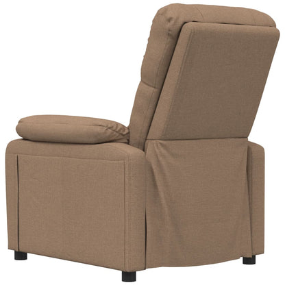 Polohovací Křeslo Hnědé Textil