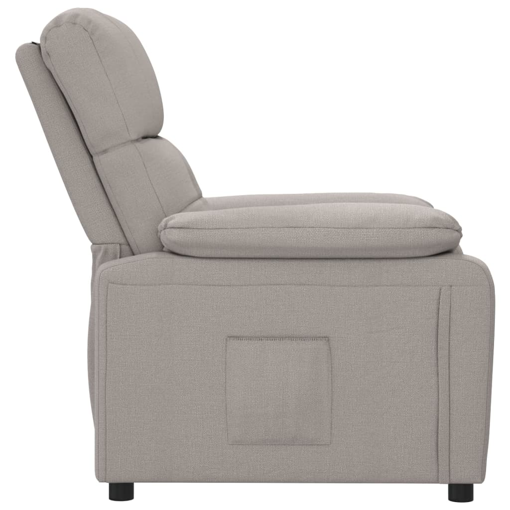 Polohovací Křeslo Taupe Textil