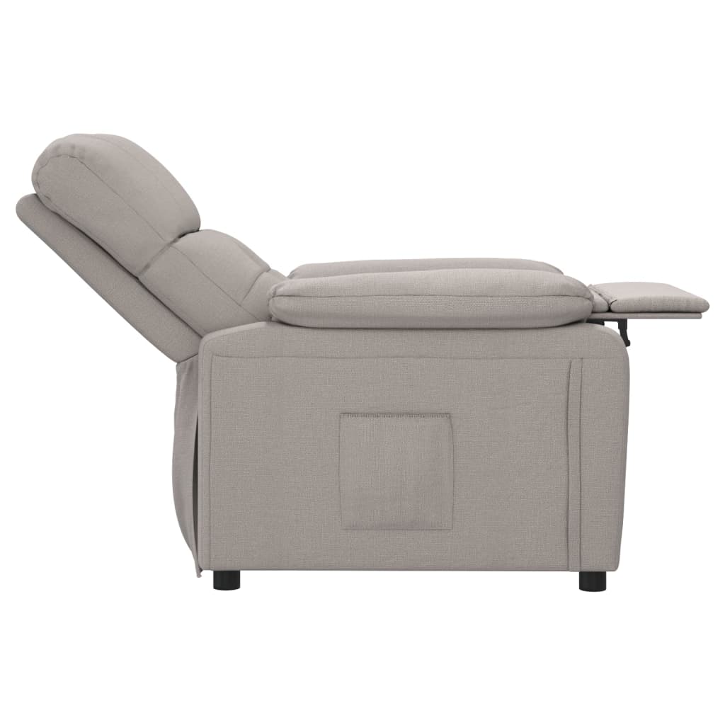 Polohovací Křeslo Taupe Textil