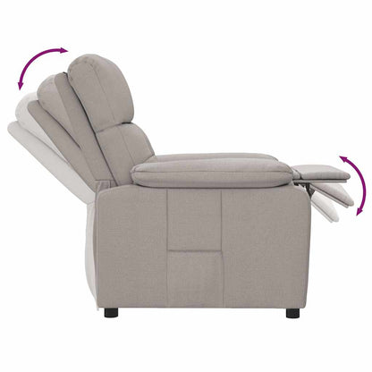Polohovací Křeslo Taupe Textil