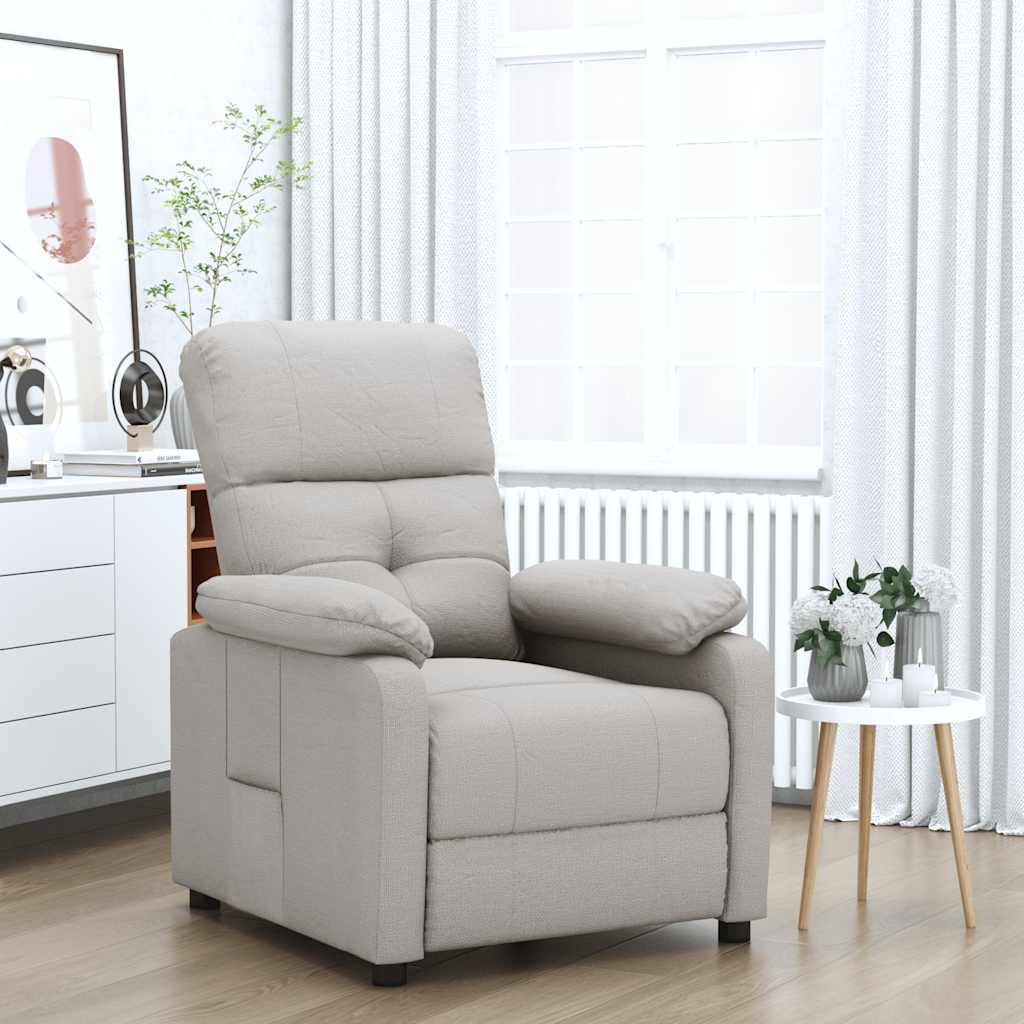 Polohovací Křeslo Taupe Textil