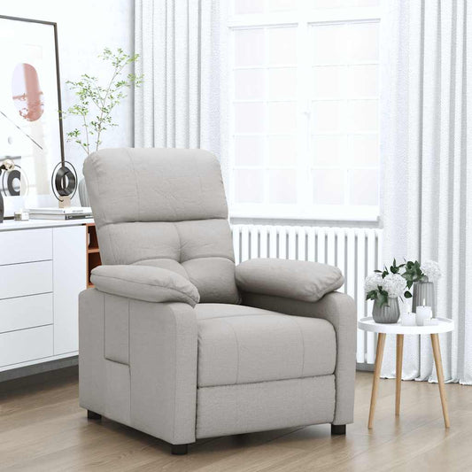 Polohovací Křeslo Taupe Textil