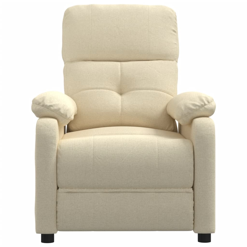 Polohovací Křeslo Krémové Textil