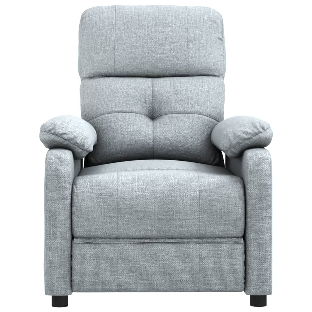 Masážní Křeslo Světle Šedé Textil