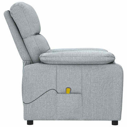 Masážní Křeslo Světle Šedé Textil