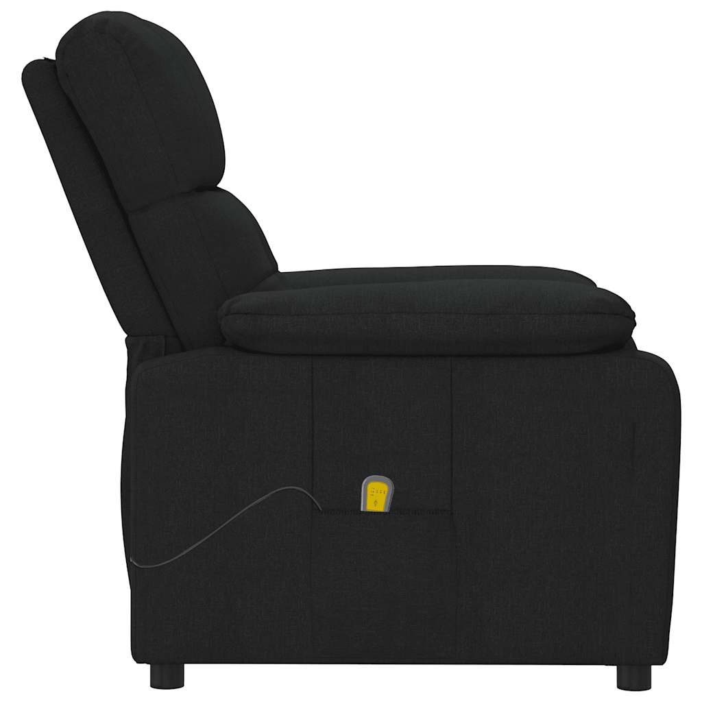 Masážní Křeslo Černé Textil