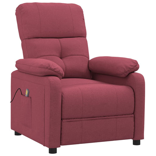Masážní Křeslo Vínové Textil