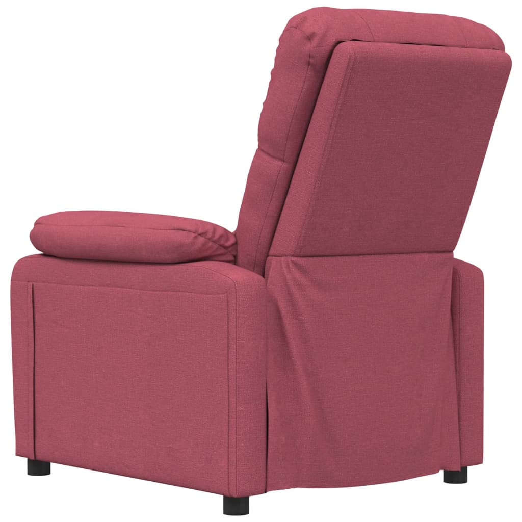 Masážní Křeslo Vínové Textil