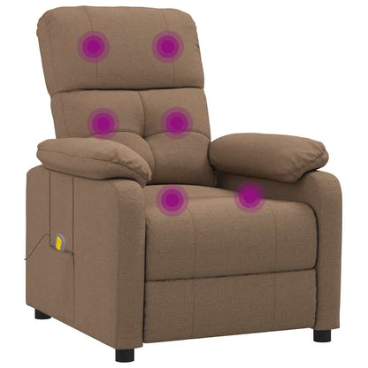 Masážní Křeslo Hnědé Textil