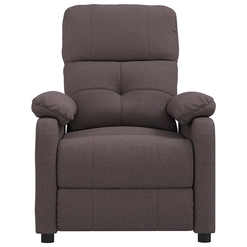 Masážní Křeslo Tmavě Hnědé Textil