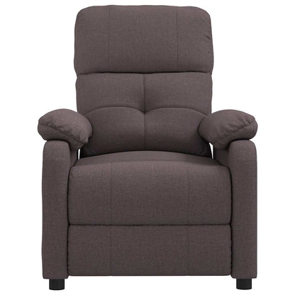 Masážní Křeslo Tmavě Hnědé Textil