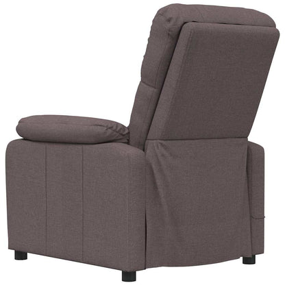 Masážní Křeslo Tmavě Hnědé Textil
