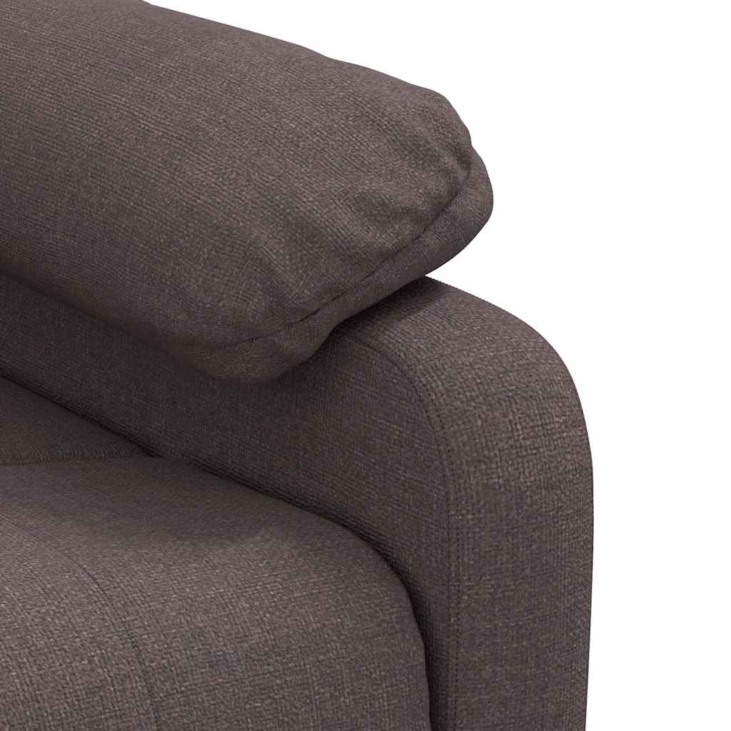 Masážní Křeslo Tmavě Hnědé Textil
