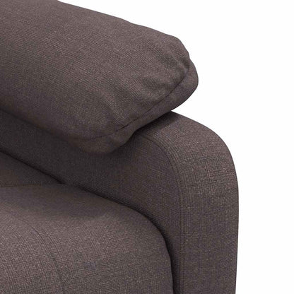 Masážní Křeslo Tmavě Hnědé Textil