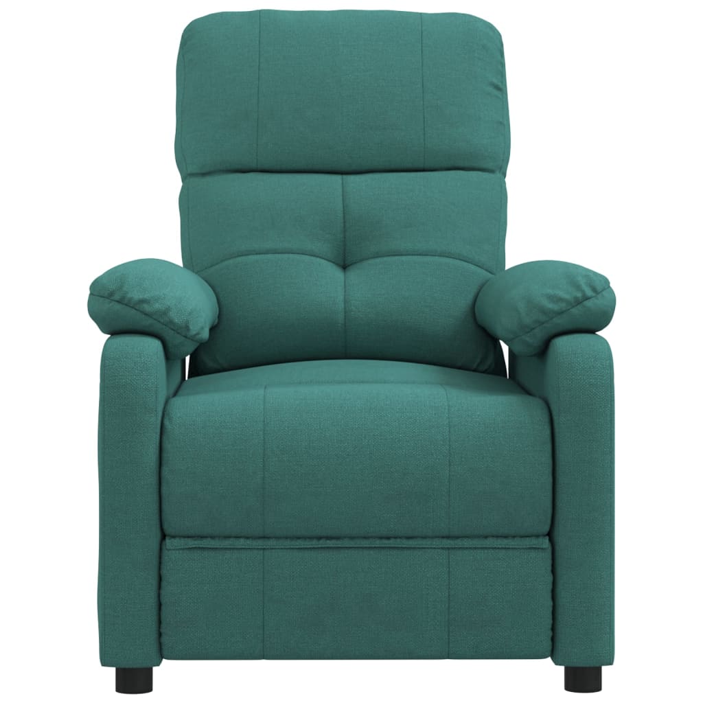 Masážní Křeslo Tmavě Zelené Textil