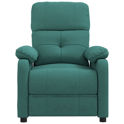 Masážní Křeslo Tmavě Zelené Textil