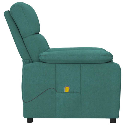 Masážní Křeslo Tmavě Zelené Textil