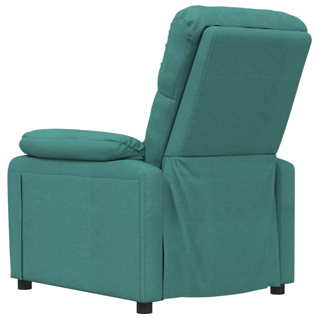 Masážní Křeslo Tmavě Zelené Textil
