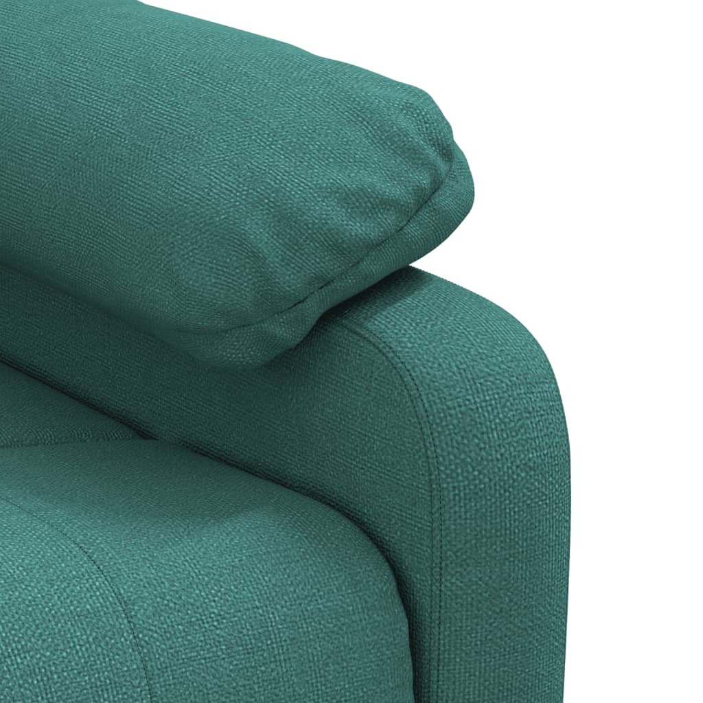 Masážní Křeslo Tmavě Zelené Textil