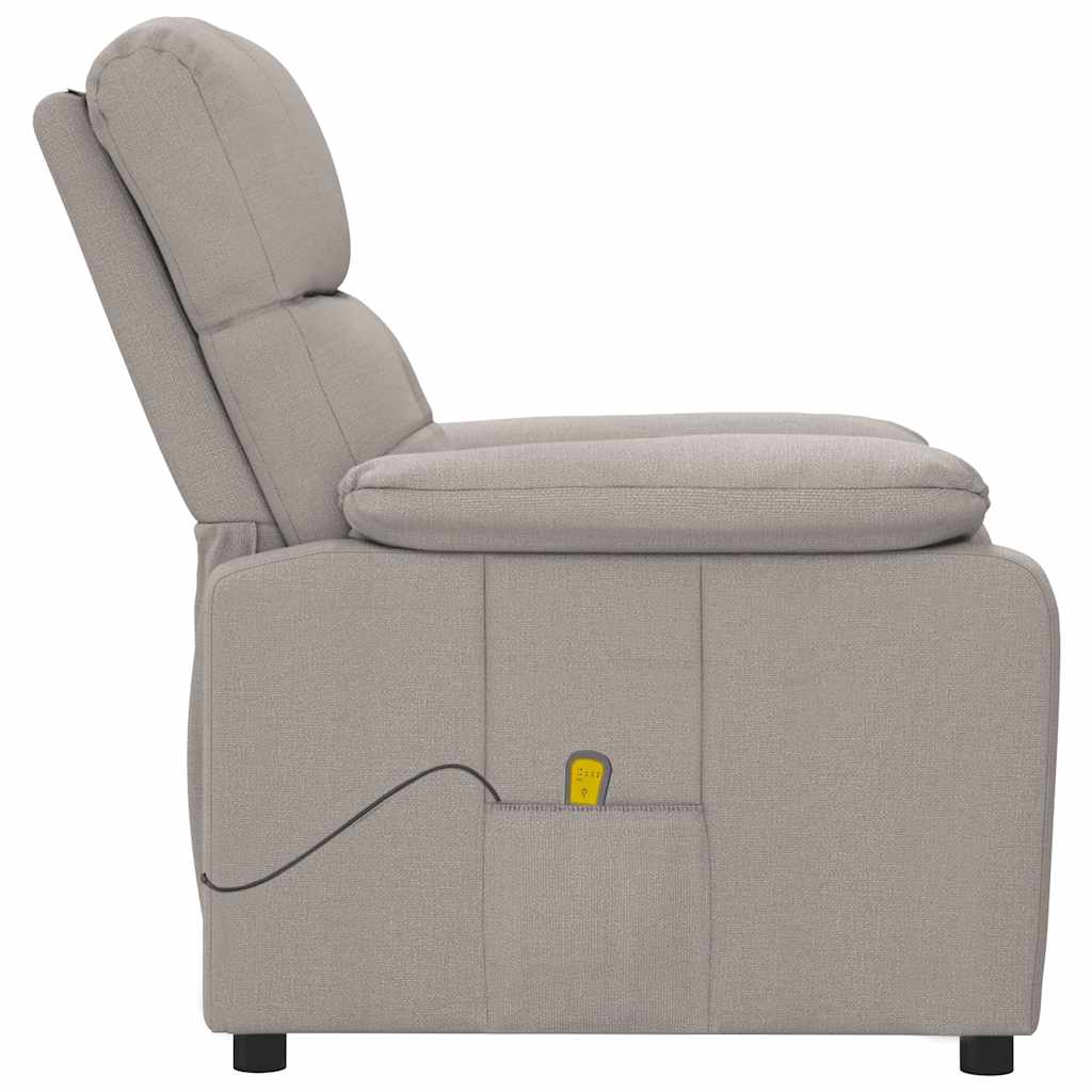 Masážní Křeslo Taupe Textil