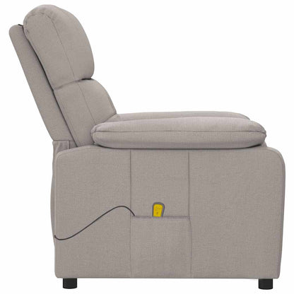 Masážní Křeslo Taupe Textil