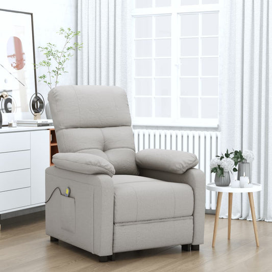 Masážní Křeslo Taupe Textil