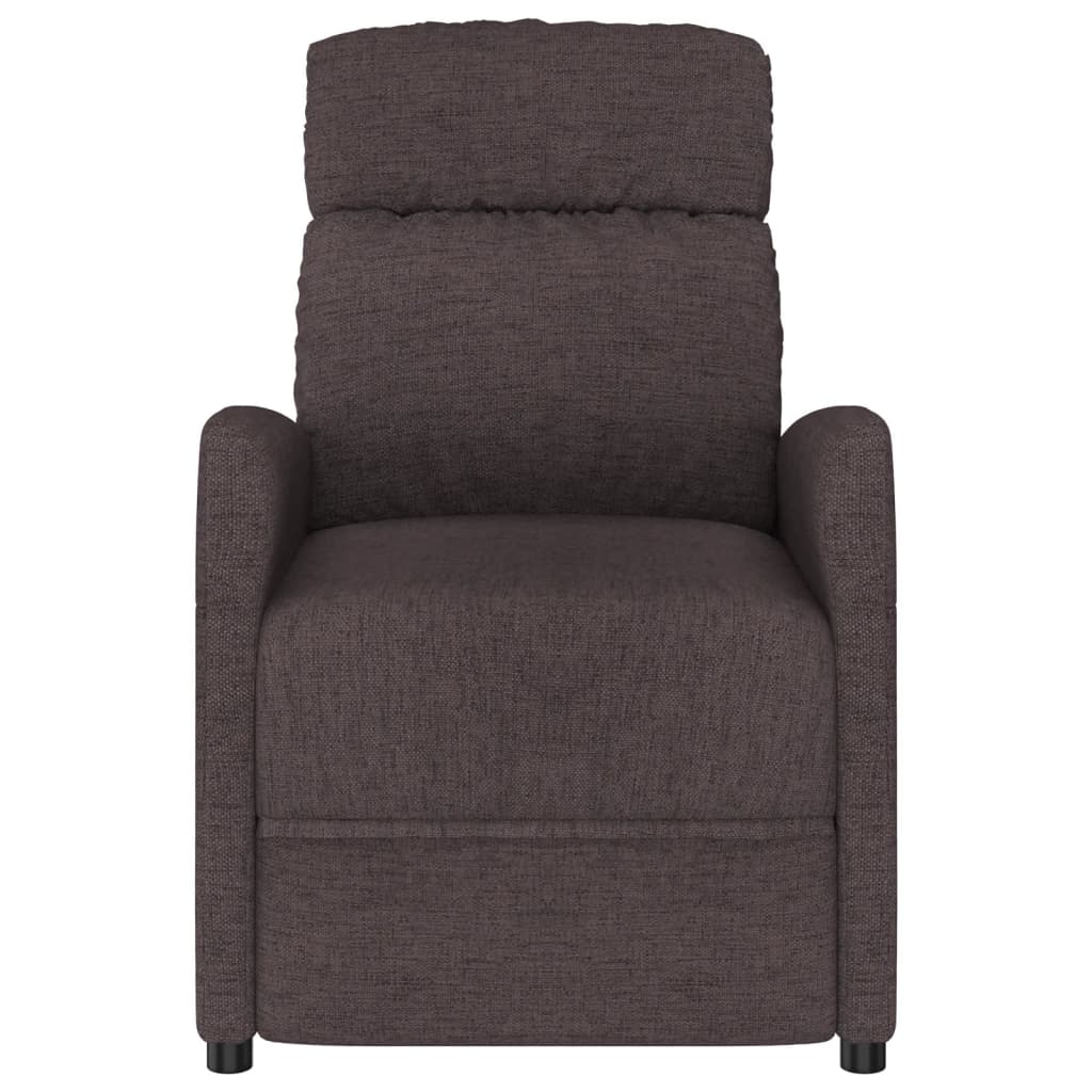Masážní Křeslo Tmavě Hnědé Textil