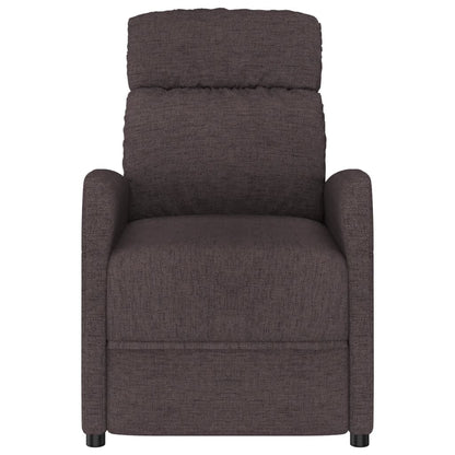 Masážní Křeslo Tmavě Hnědé Textil