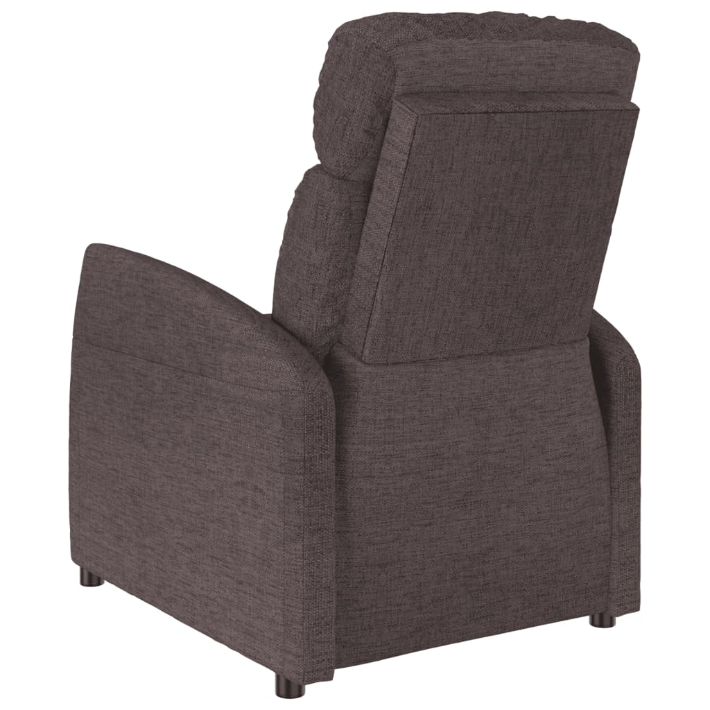 Masážní Křeslo Tmavě Hnědé Textil