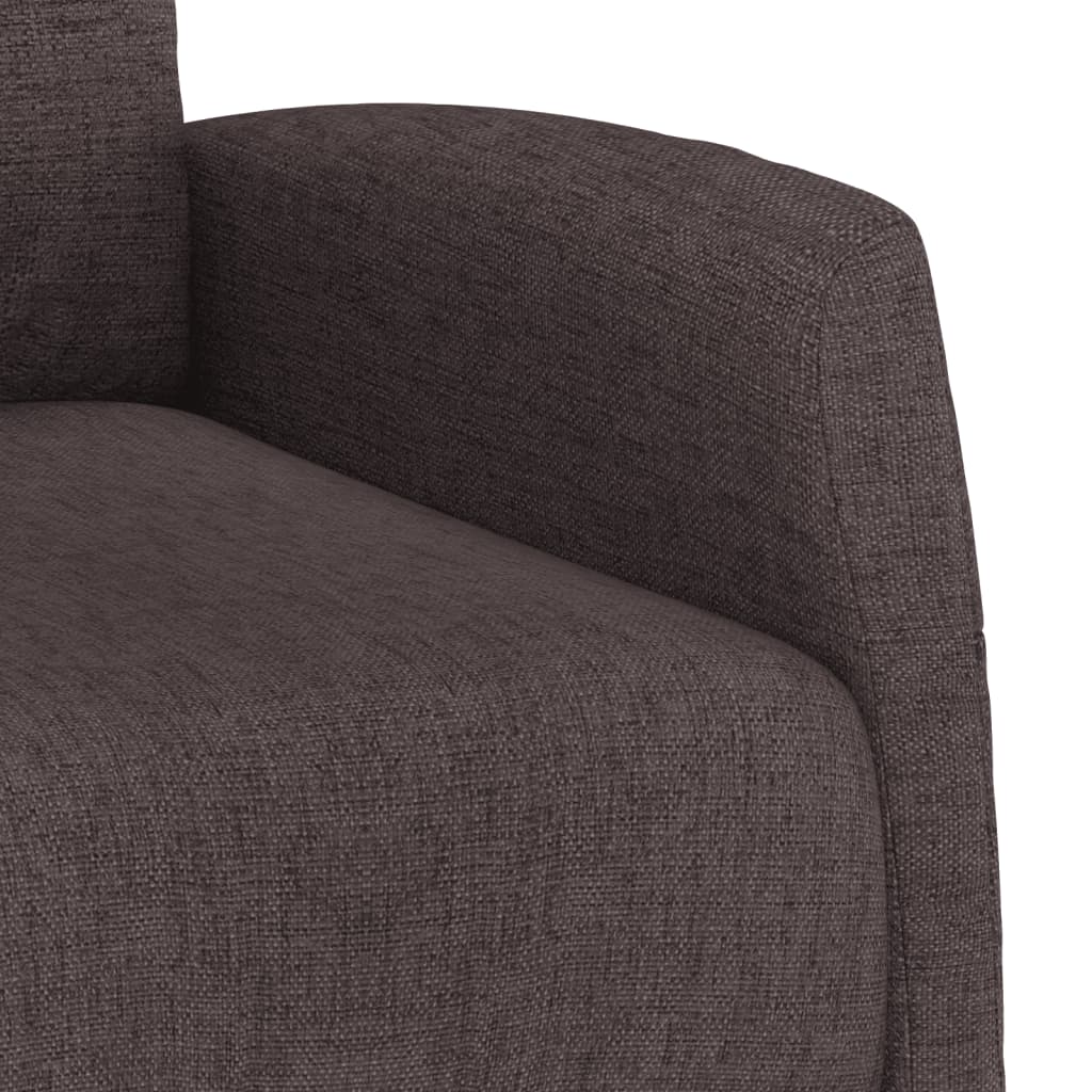 Masážní Křeslo Tmavě Hnědé Textil